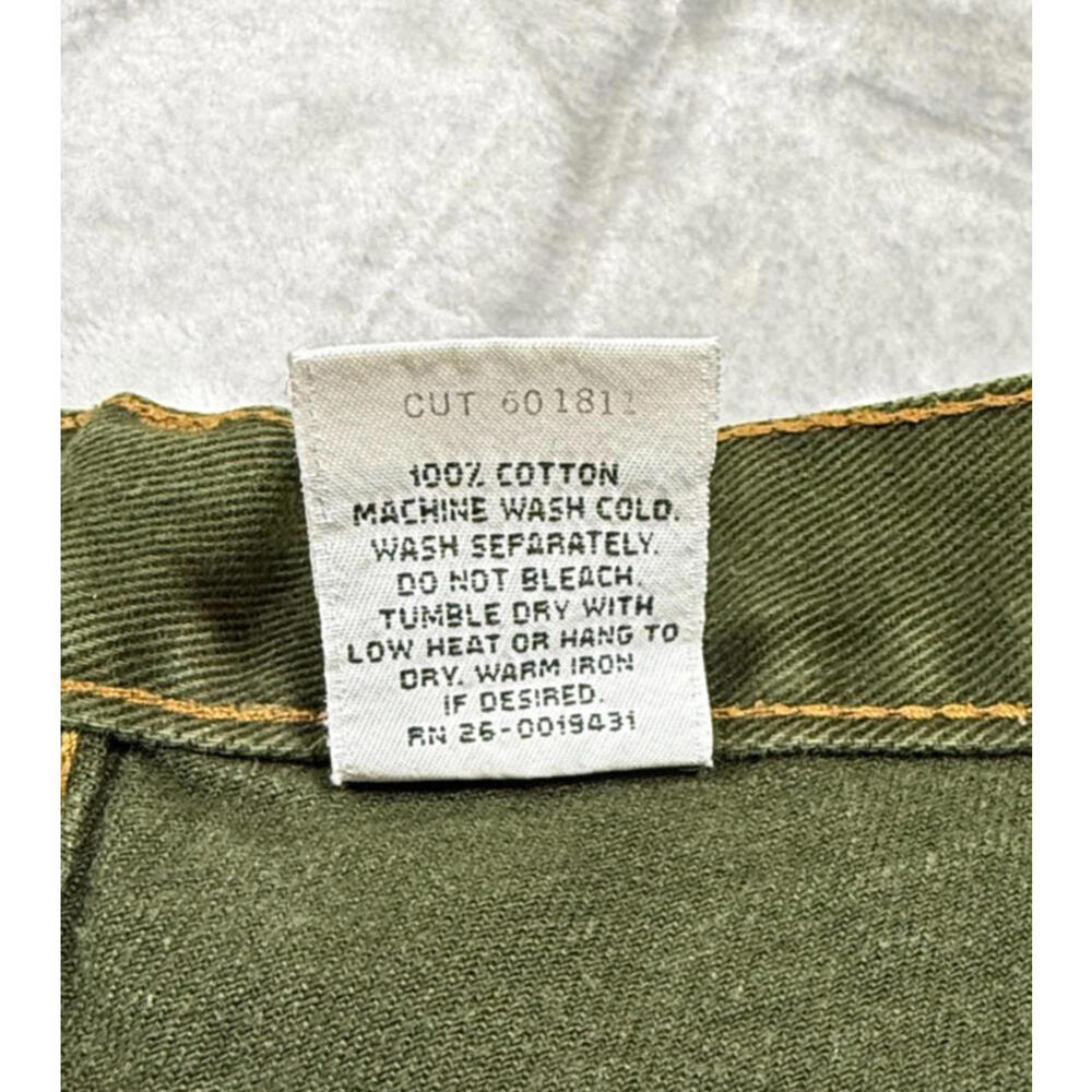 Vtg LEI High Waisted Jean Shorts Size 9 5-Button Fly in Hunter Green Y2K - Picture 8 of 9